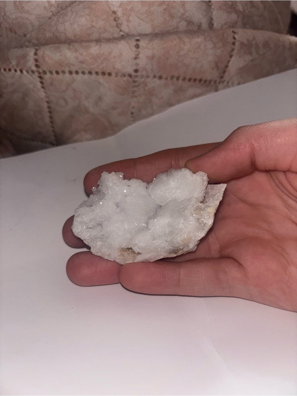 Quartz Natural White Crystal Geode Decorative Display - Home Bath